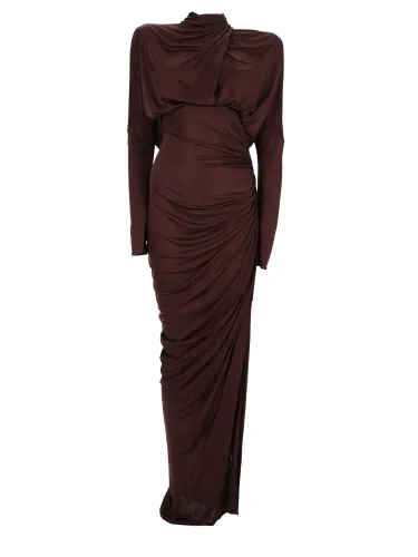 Abito in jersey drappeggiato - balmain - Modalova