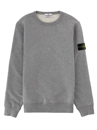 Felpa girocollo con patch logo - stone island - Modalova
