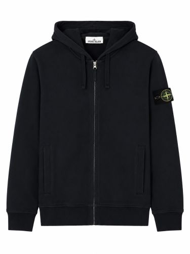 Felpa con patch logo e zip - stone island - Modalova