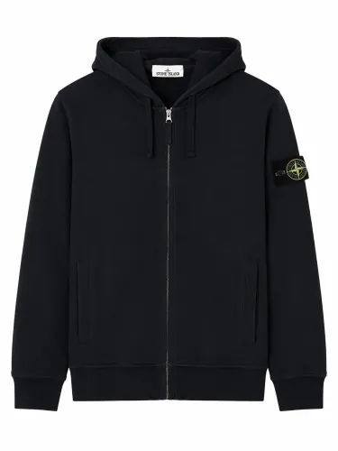 Felpa con patch logo e zip - stone island - Modalova