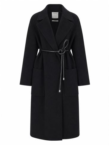 Cappotto in lana con cintura annodabile - sportmax - Modalova