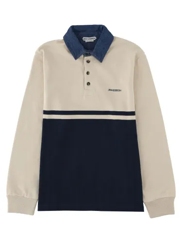 Jw anderson polo in cotone con logo - jw anderson - Modalova