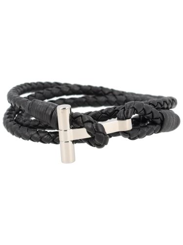 Bracciale in pelle intrecciata - tom ford - Modalova