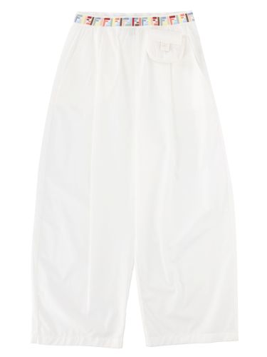 Pantalone ampio con cintura logata ff multicolor - fendi - Modalova