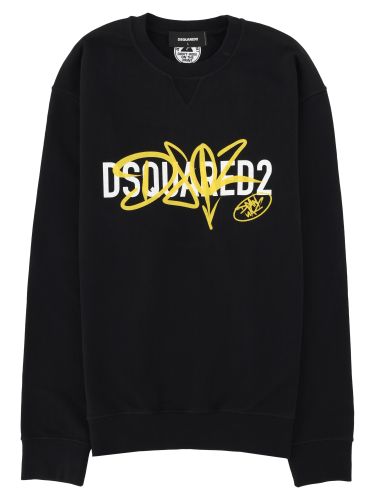 Dsquared2 felpa "graffiti" cool fit - dsquared2 - Modalova