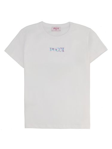 T-shirt con logo e stampa sul retro - pucci - Modalova