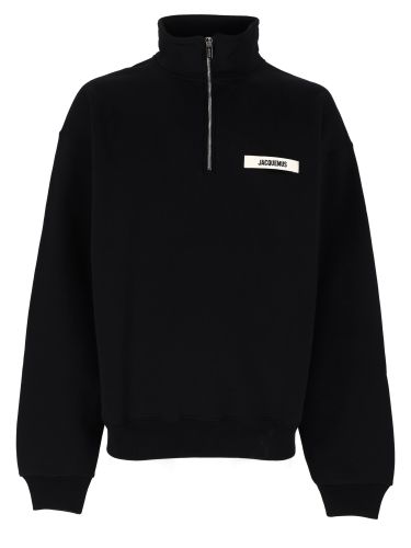 Jacquemus felpa con logo e zip - jacquemus - Modalova