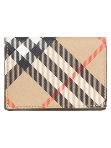 Portacarte a libro con stampa "check" - burberry - Modalova