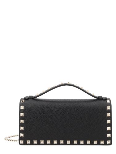 Portafoglio "rockstud" in pelle - valentino garavani - Modalova