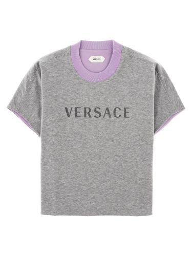 T-shirt reversibile con logo - versace - Modalova