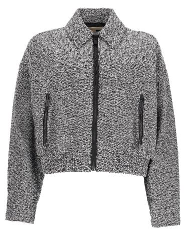 Giacca bomber in cotone con zip - michael by michael kors - Modalova