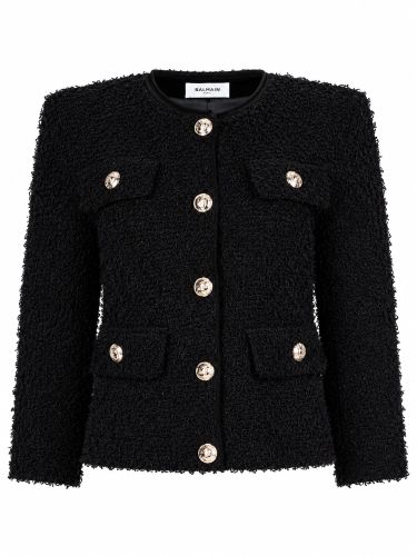 Balmain giacca in tweed con bottoni - balmain - Modalova