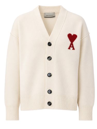 Ami paris cardigan con logo - ami paris - Modalova