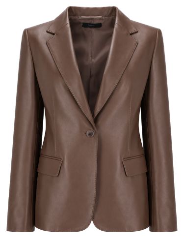 Tom ford giacca monopetto in pelle - tom ford - Modalova