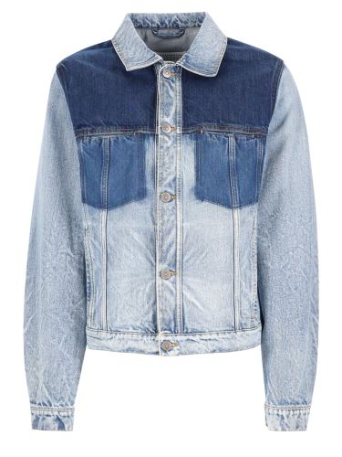Giacca in denim effeto patchwork - maison margiela - Modalova