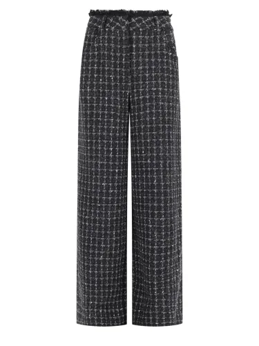 Msgm pantalone con orlo sfrangiato - msgm - Modalova