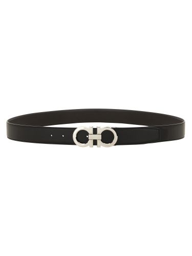 Cintura "gancini" in pelle - ferragamo - Modalova