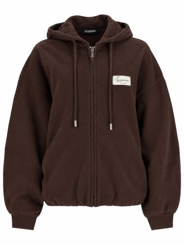 Felpa "corso" con cappuccio e zip - jacquemus - Modalova