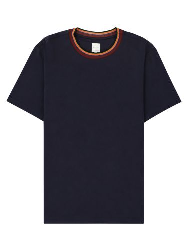 T-shirt con collo stripes logo - paul smith - Modalova