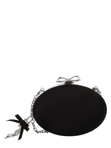 Self-portrait clutch ovale in raso - self-portrait - Modalova