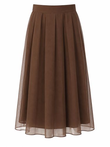Gonna in organza di seta - brunello cucinelli - Modalova