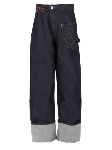 Jeans twisted turn-up workwear - jw anderson - Modalova