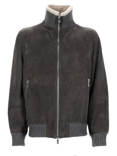 Giacca bomber in pelle - brunello cucinelli - Modalova