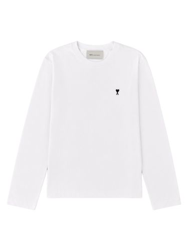 T-shirt a manica lunga con logo - ami paris - Modalova