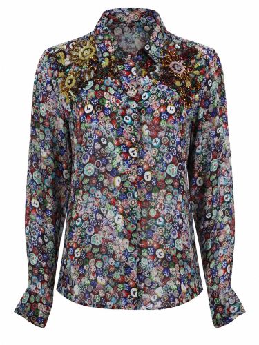 Camicia in viscosa ricamata - dries van noten - Modalova