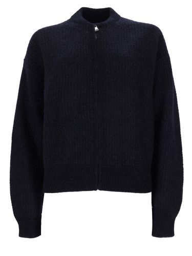 Maglia in misto lana e cotone con zip - fabiana filippi - Modalova