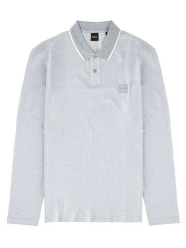 Boss polo a manica lunga con logo - boss - Modalova