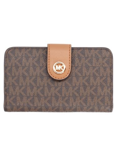 Portafoglio medium con stampa logo e ciondolo mk pop - michael by michael kors - Modalova