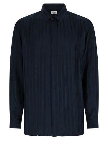 Camicia in viscosa a righe - saint laurent - Modalova
