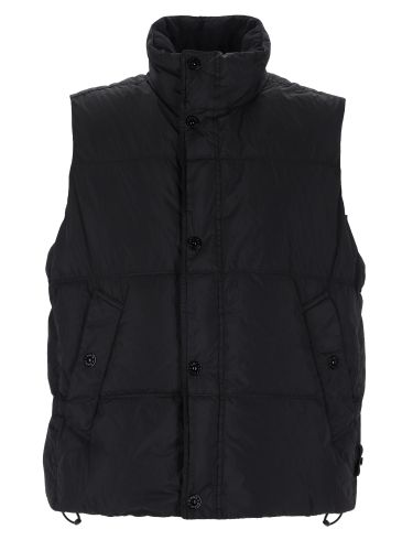 Gilet imbottito in piuma resistente al vento con antigoccia - stone island - Modalova