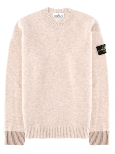 Maglia in misto alpaca e lana con patch logo - stone island - Modalova