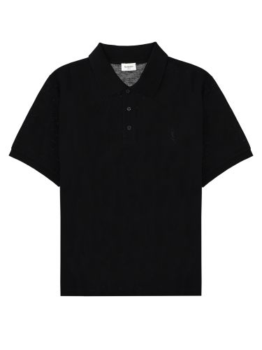 Polo cassandre in cotone - saint laurent - Modalova