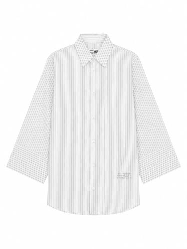 Camicia con logo ricamato - mm6 maison margiela - Modalova