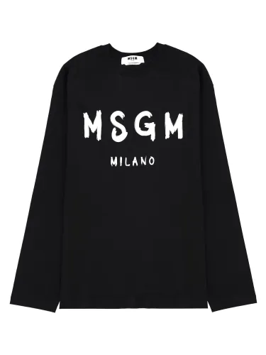 Msgm t-shirt in cotone con logo - msgm - Modalova