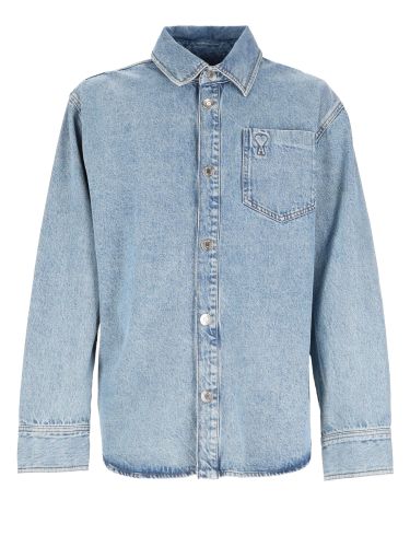 Ami paris overshirt in denim - ami paris - Modalova