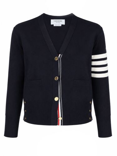 Thom browne cardigan con scollo a v - thom browne - Modalova