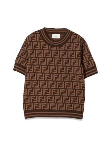 Fendi t-shirt in maglia con ff - fendi - Modalova