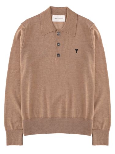 Ami paris polo con logo - ami paris - Modalova
