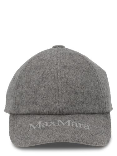 Cappello da baseball in cashmere con logo - max mara - Modalova