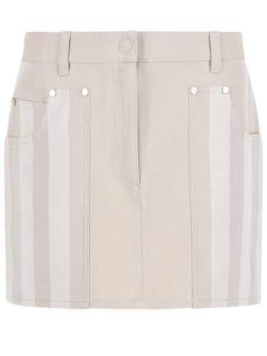Gonna in drill di cotone jacquard - fendi - Modalova