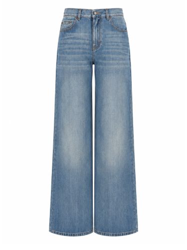 Jeans a gamba ampia e vita alta in - chloé - Modalova