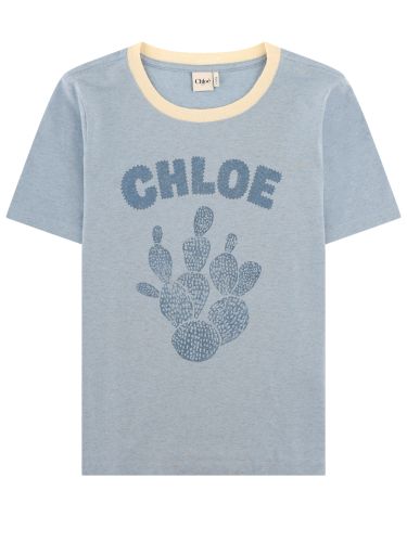 Chloé t-shirt in cotone con stampa - chloé - Modalova