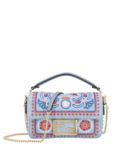 Borsa "baguette" mini con ricami - fendi - Modalova