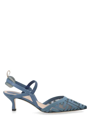 Slingback "colibrì lite" con tacco medio - fendi - Modalova