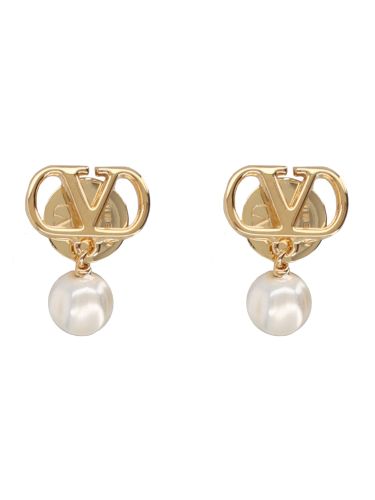 Orecchini "vlogo signature" con perla - valentino garavani - Modalova