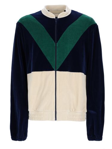 Felpa in jersey di cotone con zip - valentino - Modalova